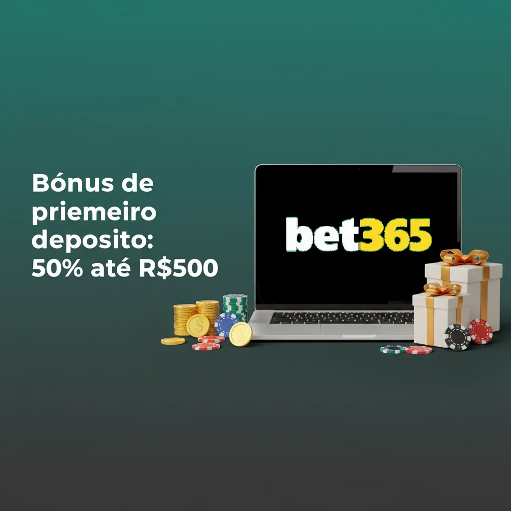 Banner Bet365: Bônus 1º depósito 50% até R$500. Depósito mín. R$30. Aposte 1x em odds 1.20+ em 30 dias em esportes.