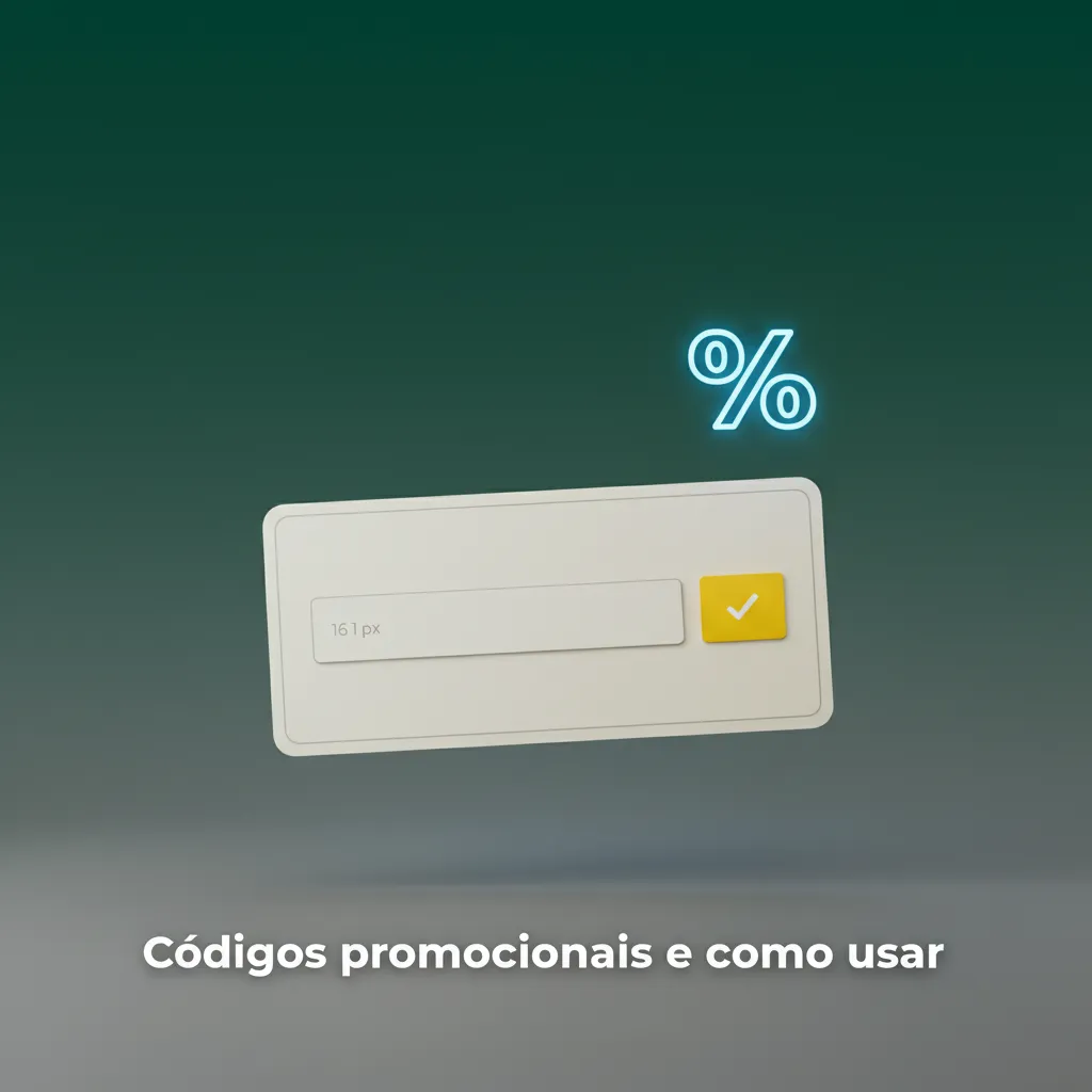 Infográfico sobre códigos promocionais: campo 'Código promocional', tipos de promo e passos para aplicar e verificar o bônus.