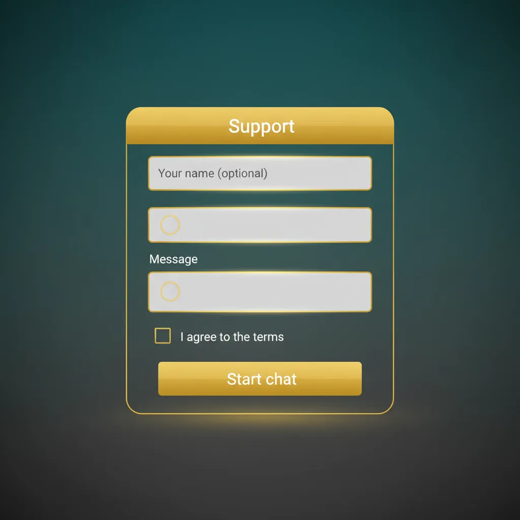 Suporte ao cliente 24/7 em português: chat ao vivo, e-mail, FAQ e formulário para cadastro, pagamentos, apostas e cassino