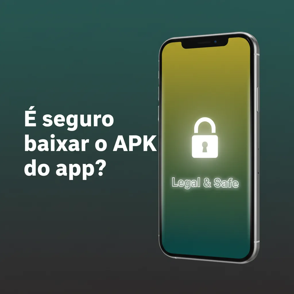 Smartphone com cadeado e selo de licença, indicando APK oficial com SSL e criptografia para uso seguro.
